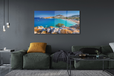 Foto op glas Griekenland coast panorama beach