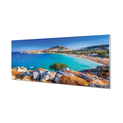 Foto op glas Griekenland coast panorama beach