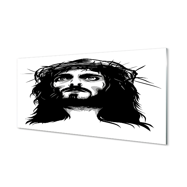 Glas schilderij Illustratie van jezus
