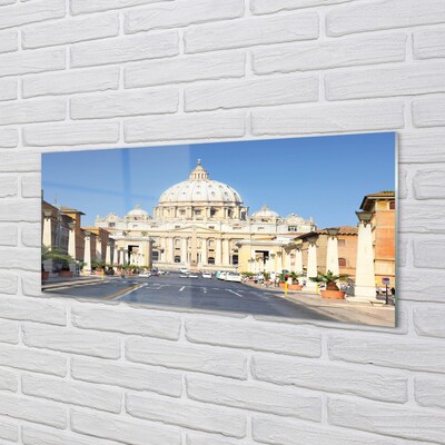 Foto op glas Rome kathedraal straten gebouwen