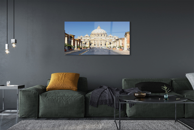 Foto op glas Rome kathedraal straten gebouwen
