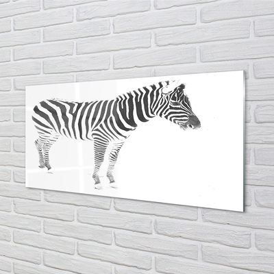 Glas schilderij Geschilderde zebra