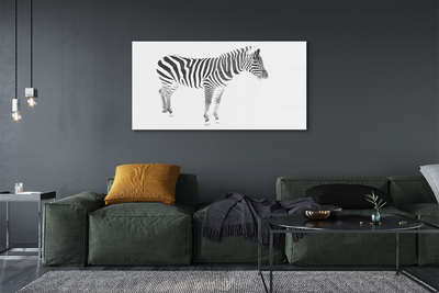 Glas schilderij Geschilderde zebra