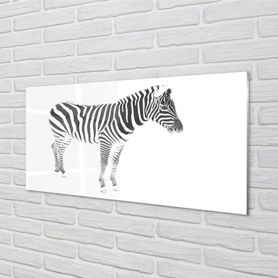 Glas schilderij Geschilderde zebra