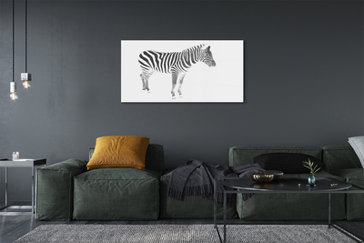 Glas schilderij Geschilderde zebra