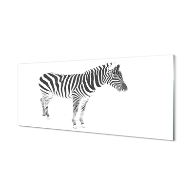 Glas schilderij Geschilderde zebra