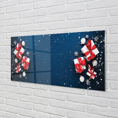 Glas schilderij Geschenken kerstmis snuisterijen