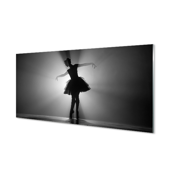 Foto schilderij op glas Grijze ballet achtergrond