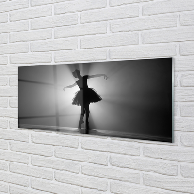 Foto schilderij op glas Grijze ballet achtergrond