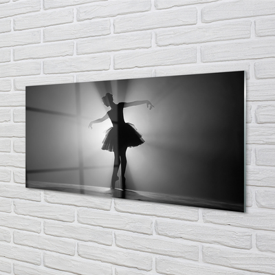 Foto schilderij op glas Grijze ballet achtergrond