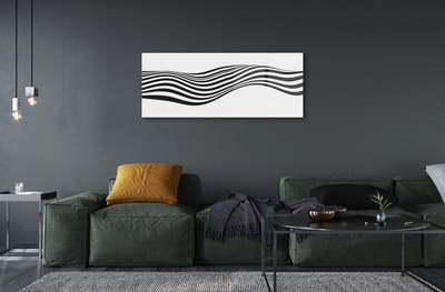 Foto op glas Zebra wave stripes
