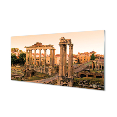 Foto op glas Rome forum romanum sunrise