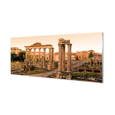 Foto op glas Rome forum romanum sunrise