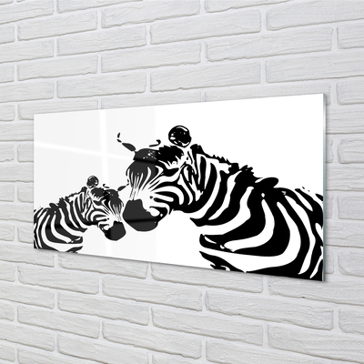 Glas schilderij Geschilderde zebra