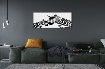 Glas schilderij Geschilderde zebra