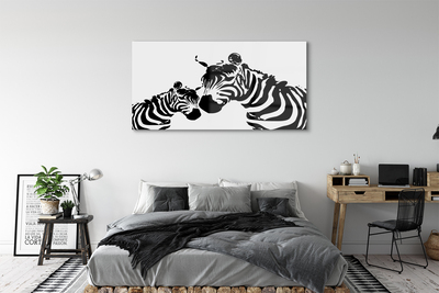 Glas schilderij Geschilderde zebra