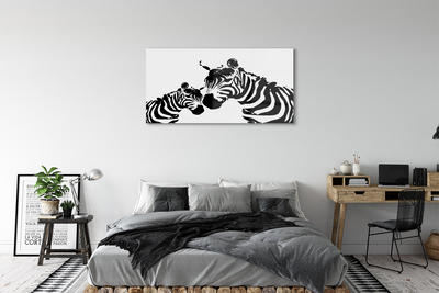 Glas schilderij Geschilderde zebra