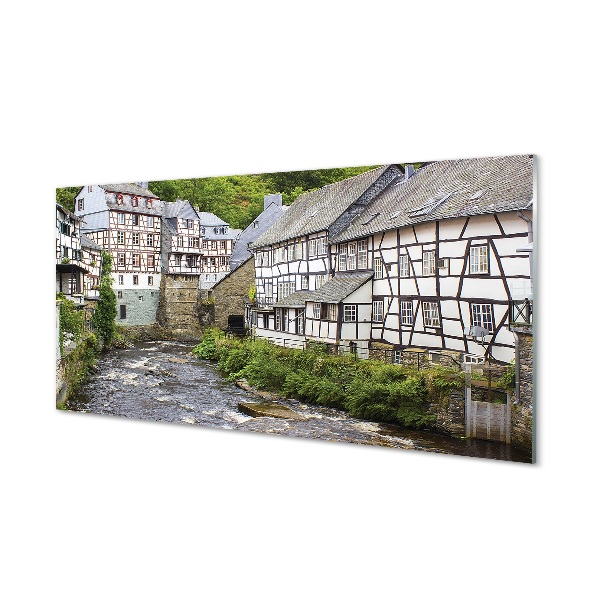 Foto op glas Duitsland oude gebouwen rivier