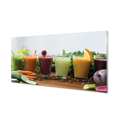Glas schilderij Plantaardige fruitcocktails