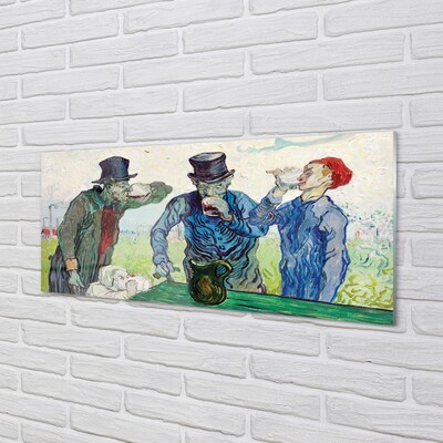 Foto in glas Kunst mannen ontmoeten