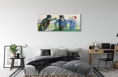 Foto in glas Kunst mannen ontmoeten