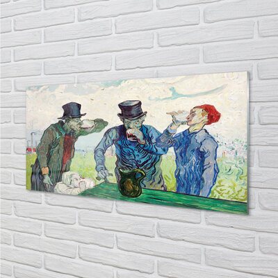 Foto in glas Kunst mannen ontmoeten