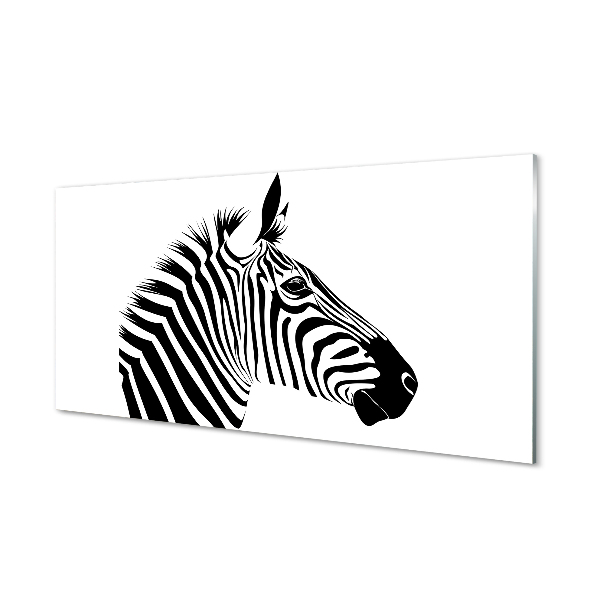 Glas schilderij Zebra illustratie