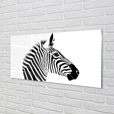 Glas schilderij Zebra illustratie