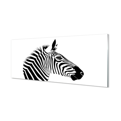 Glas schilderij Zebra illustratie