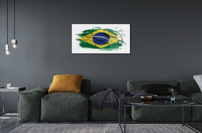 Foto schilderij op glas Brazilië vlag