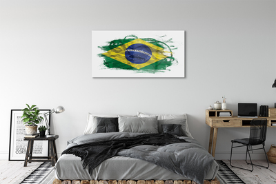 Foto schilderij op glas Brazilië vlag