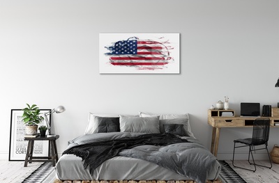 Foto schilderij op glas Vlag van verenigde staten