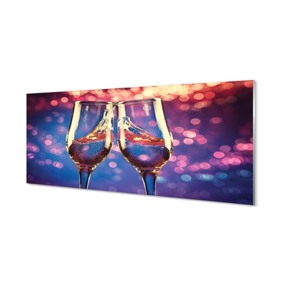 Schilderij op glas Kleurrijke champagneglazen