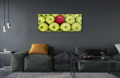 Schilderij op glas Groene en rode appels