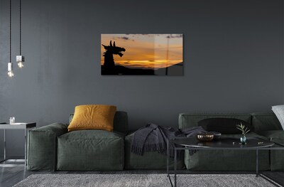 Foto schilderij op glas Zonsondergang drakenhemel
