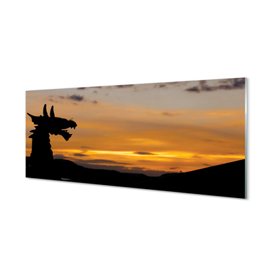 Foto schilderij op glas Zonsondergang drakenhemel