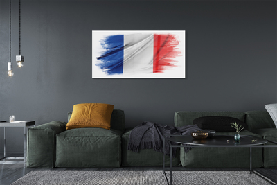 Foto schilderij op glas Vlag van frankrijk