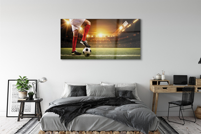 Glas schilderij Bal van het beenstadion