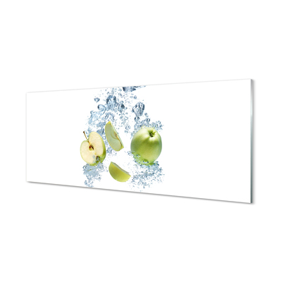 Schilderij op glas Water appel gesneden