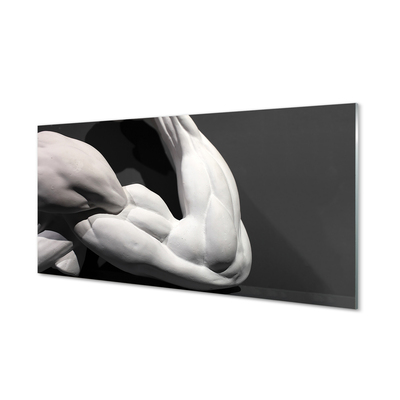 Schilderij op glas Zwart-witte spieren