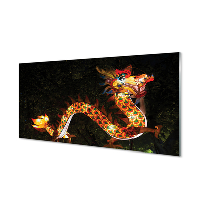 Foto schilderij op glas Japanse lichtgevende draak