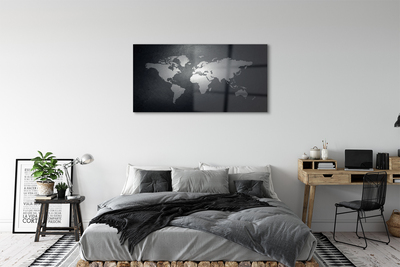 Foto schilderij op glas Zwarte achtergrond. Witte kaart