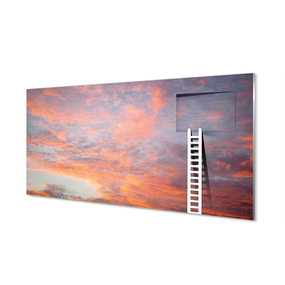 Foto op glas Ladder sky sunset