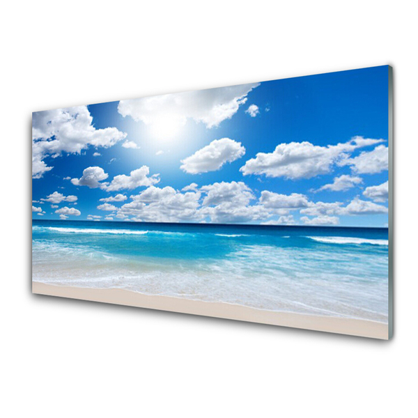 Foto op glas Wolken landschap sea beach