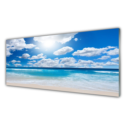 Foto op glas Wolken landschap sea beach