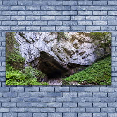 Foto op glas Mountain cave nature