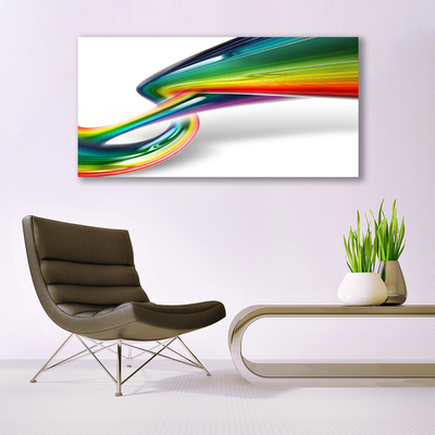Foto op glas Abstract kunst van de regenboog