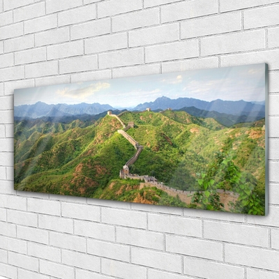 Foto op glas Grote landscape muur mountain