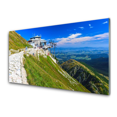 Foto op glas Mountain landscape path