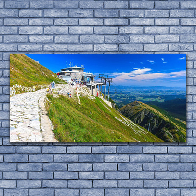 Foto op glas Mountain landscape path